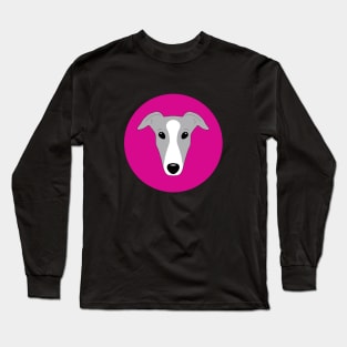 Blue and white greyhound Long Sleeve T-Shirt